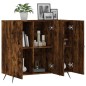 vidaXL Aparador de madera de ingeniería roble ahumado 90x34x80 cm
