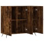 vidaXL Aparador de madera de ingeniería roble ahumado 90x34x80 cm
