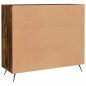 vidaXL Aparador de madera de ingeniería roble ahumado 90x34x80 cm