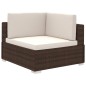 vidaXL Set muebles de jardín 8 piezas y cojines ratán sintético marrón