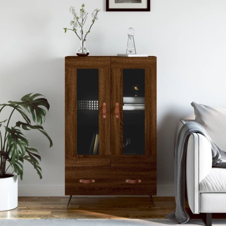 vidaXL Aparador alto madera de ingeniería roble marrón 69,5x31x115 cm