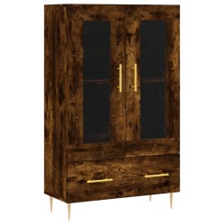 vidaXL Aparador alto madera de ingeniería roble ahumado 69,5x31x115 cm