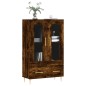vidaXL Aparador alto madera de ingeniería roble ahumado 69,5x31x115 cm vidaXL Aparador alto madera de ingeniería roble ahumado 69,5x31x115 cm