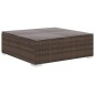 vidaXL Set muebles de jardín 8 piezas y cojines ratán sintético marrón