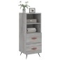 vidaXL Aparador madera de ingeniería gris Sonoma 34,5x34x90 cm vidaXL Aparador madera de ingeniería gris Sonoma 34,5x34x90 cm
