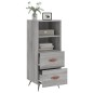 vidaXL Aparador madera de ingeniería gris Sonoma 34,5x34x90 cm vidaXL Aparador madera de ingeniería gris Sonoma 34,5x34x90 cm