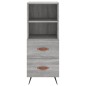 vidaXL Aparador madera de ingeniería gris Sonoma 34,5x34x90 cm vidaXL Aparador madera de ingeniería gris Sonoma 34,5x34x90 cm