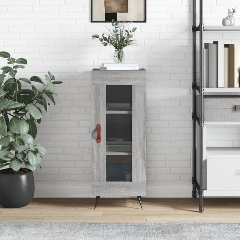 vidaXL Aparador madera de ingeniería gris Sonoma 34,5x34x90 cm vidaXL Aparador madera de ingeniería gris Sonoma 34,5x34x90 cm