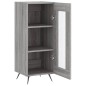 vidaXL Aparador madera de ingeniería gris Sonoma 34,5x34x90 cm vidaXL Aparador madera de ingeniería gris Sonoma 34,5x34x90 cm