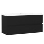 vidaXL Mueble con lavabo madera de ingeniería negro vidaXL Mueble con lavabo madera de ingeniería negro
