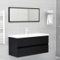 vidaXL Mueble con lavabo madera de ingeniería negro vidaXL Mueble con lavabo madera de ingeniería negro