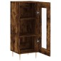 vidaXL Aparador madera de ingeniería roble ahumado 34,5x34x90 cm vidaXL Aparador madera de ingeniería roble ahumado 34,5x34x90 cm