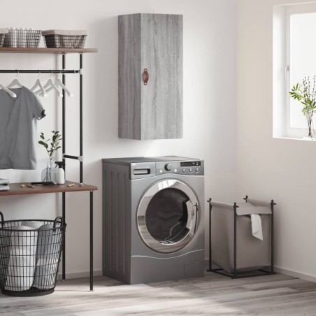 vidaXL Armario de pared gris Sonoma 34,5x34x90 cm