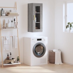 vidaXL Armario de pared gris Sonoma 34,5x34x90 cm