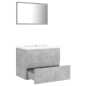 vidaXL Juego de muebles de baño madera de ingeniería gris hormigón vidaXL Juego de muebles de baño madera de ingeniería gris hormigón