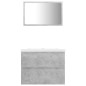 vidaXL Juego de muebles de baño madera de ingeniería gris hormigón vidaXL Juego de muebles de baño madera de ingeniería gris hormigón