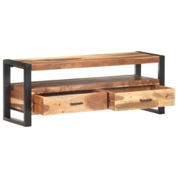 vidaXL Mueble de TV madera maciza con acabado miel 120x35x45 cm