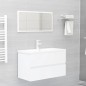 vidaXL Juego de muebles de baño madera de ingeniería blanco vidaXL Juego de muebles de baño madera de ingeniería blanco