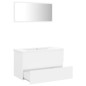vidaXL Juego de muebles de baño madera de ingeniería blanco vidaXL Juego de muebles de baño madera de ingeniería blanco
