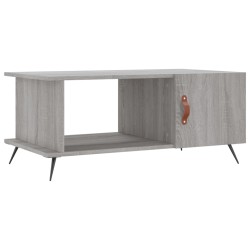 vidaXL Mesa de centro madera contrachapada gris Sonoma 90x50x40 cm