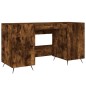 vidaXL Escritorio madera de ingeniería roble ahumado 140x50x75 cm vidaXL Escritorio madera de ingeniería roble ahumado 140x50x75 cm
