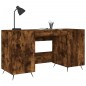 vidaXL Escritorio madera de ingeniería roble ahumado 140x50x75 cm vidaXL Escritorio madera de ingeniería roble ahumado 140x50x75 cm