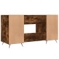 vidaXL Escritorio madera de ingeniería roble ahumado 140x50x75 cm vidaXL Escritorio madera de ingeniería roble ahumado 140x50x75 cm