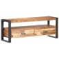 vidaXL Mueble de TV madera maciza con acabado miel 120x35x45 cm