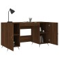 vidaXL Escritorio madera de ingeniería roble marrón 140x50x75 cm vidaXL Escritorio madera de ingeniería roble marrón 140x50x75 cm