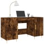 vidaXL Escritorio madera de ingeniería roble ahumado 140x50x75 cm vidaXL Escritorio madera de ingeniería roble ahumado 140x50x75 cm