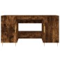 vidaXL Escritorio madera de ingeniería roble ahumado 140x50x75 cm vidaXL Escritorio madera de ingeniería roble ahumado 140x50x75 cm