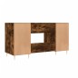 vidaXL Escritorio madera de ingeniería roble ahumado 140x50x75 cm vidaXL Escritorio madera de ingeniería roble ahumado 140x50x75 cm