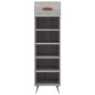vidaXL Zapatero madera de ingeniería gris Sonoma 30x35x105 cm