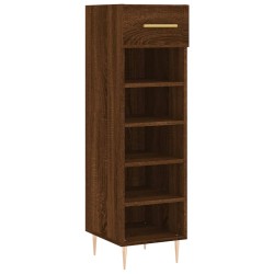 vidaXL Zapatero madera de ingeniería roble marrón 30x35x105 cm