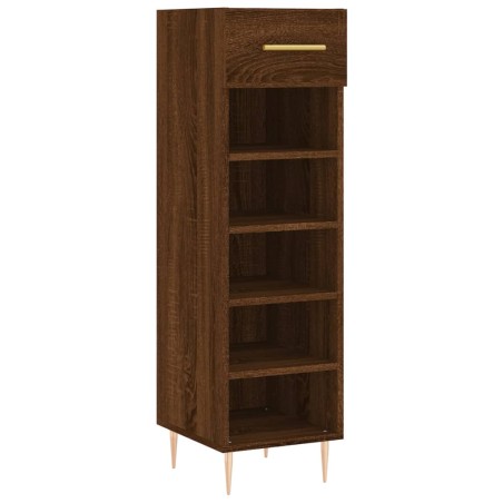 vidaXL Zapatero madera de ingeniería roble marrón 30x35x105 cm