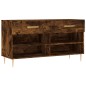 vidaXL Banco zapatero madera de ingeniería roble ahumado 102x35x55 cm vidaXL Banco zapatero madera de ingeniería roble ahumado 102x35x55 cm