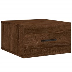 vidaXL Mesita de noche de pared color roble marrón 35x35x20 cm