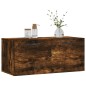 vidaXL Armario de pared madera ingeniería roble ahumado 80x36,5x35 cm vidaXL Armario de pared madera ingeniería roble ahumado 80x36,5x35 cm