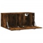 vidaXL Armario de pared madera ingeniería roble ahumado 80x36,5x35 cm vidaXL Armario de pared madera ingeniería roble ahumado 80x36,5x35 cm