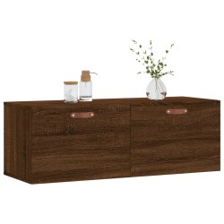vidaXL Armario de pared madera ingeniería marrón roble 100x36,5x35 cm