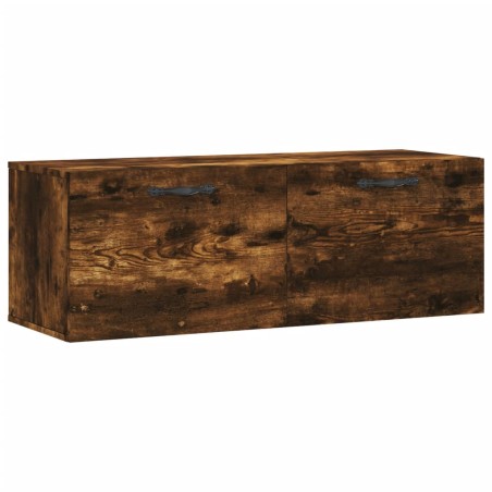 vidaXL Armario de pared madera ingeniería roble ahumado 100x36,5x35 cm