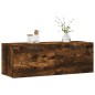 vidaXL Armario de pared madera ingeniería roble ahumado 100x36,5x35 cm vidaXL Armario de pared madera ingeniería roble ahumado 100x36,5x35 cm