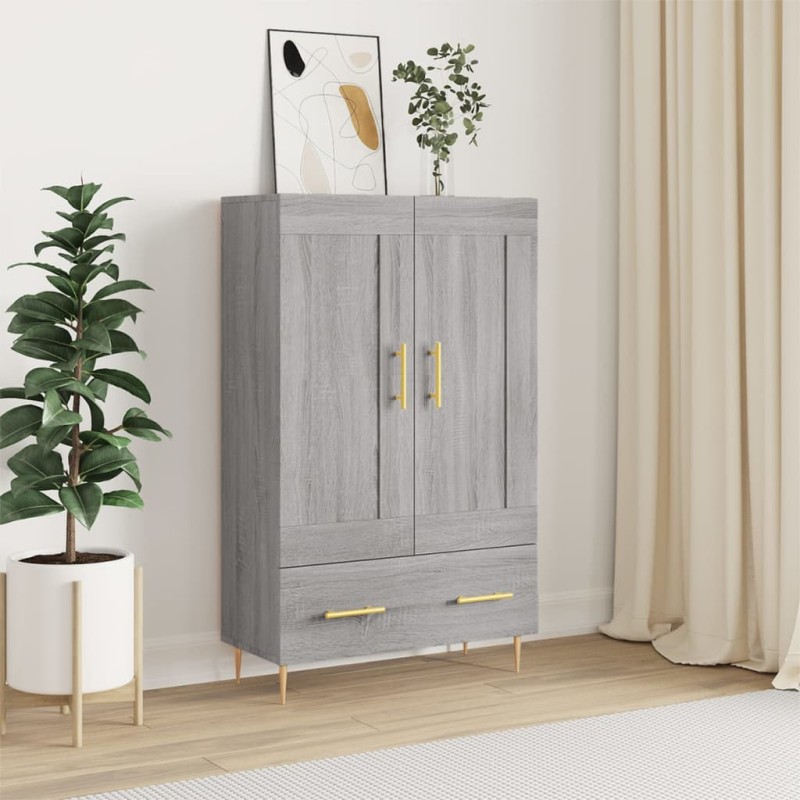 vidaXL Aparador alto madera de ingeniería gris Sonoma 69,5x31x115 cm vidaXL Aparador alto madera de ingeniería gris Sonoma 69,5x31x115 cm