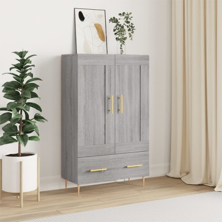 vidaXL Aparador alto madera de ingeniería gris Sonoma 69,5x31x115 cm