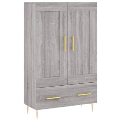 vidaXL Aparador alto madera de ingeniería gris Sonoma 69,5x31x115 cm