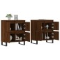 vidaXL Aparadores 2 piezas madera contrachapada marrón roble vidaXL Aparadores 2 piezas madera contrachapada marrón roble