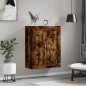 vidaXL Armario de pared madera ingeniería roble ahumado 69,5x34x90 cm