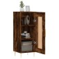 vidaXL Aparador madera de ingeniería roble ahumado 34,5x34x90 cm vidaXL Aparador madera de ingeniería roble ahumado 34,5x34x90 cm