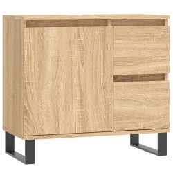 vidaXL Armario de baño madera contrachapada roble Sonoma 65x33x60 cm