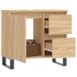 vidaXL Armario de baño madera contrachapada roble Sonoma 65x33x60 cm vidaXL Armario de baño madera contrachapada roble Sonoma 65x33x60 cm